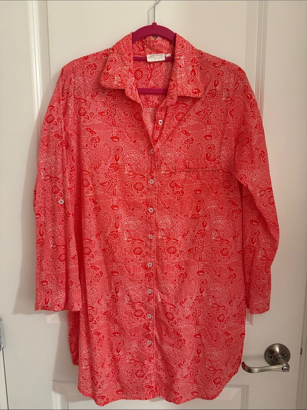 Julia Amory Husband shirt coverup size large